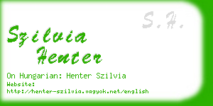 szilvia henter business card